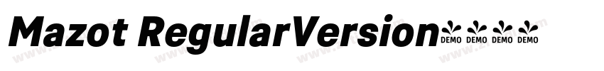 Mazot RegularVersion字体转换